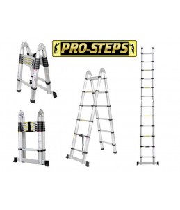 Escalera telescópica 3.8 mtrs A-Type marca Pro-Steps